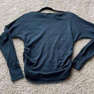 Michael Stars boat neck, dolman sleeve waffle shirt with side shirting, XS, EUC